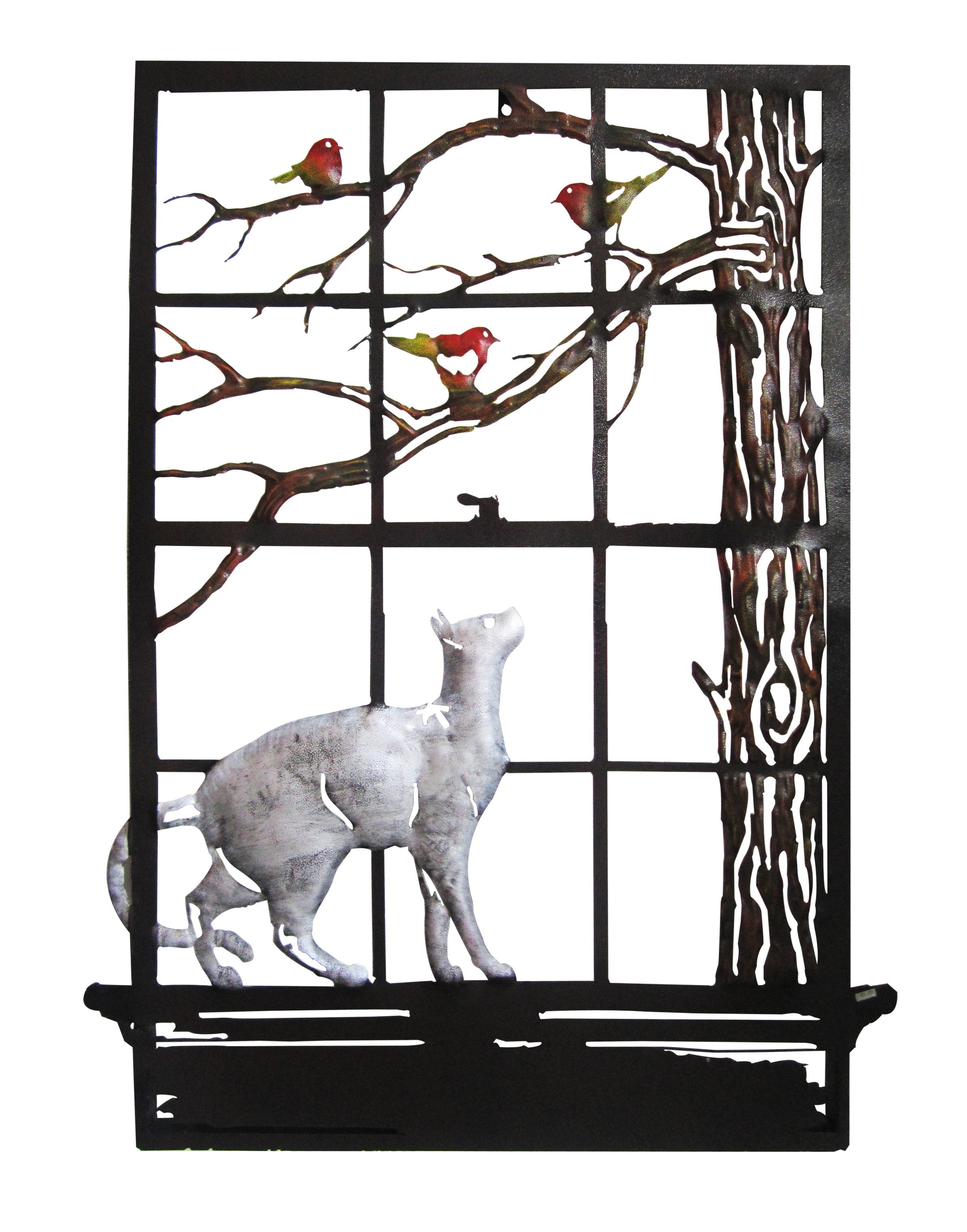 Cuadro Calado Gato Ventana