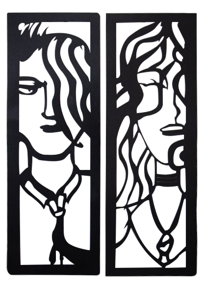 Duo cuadros calados M/H