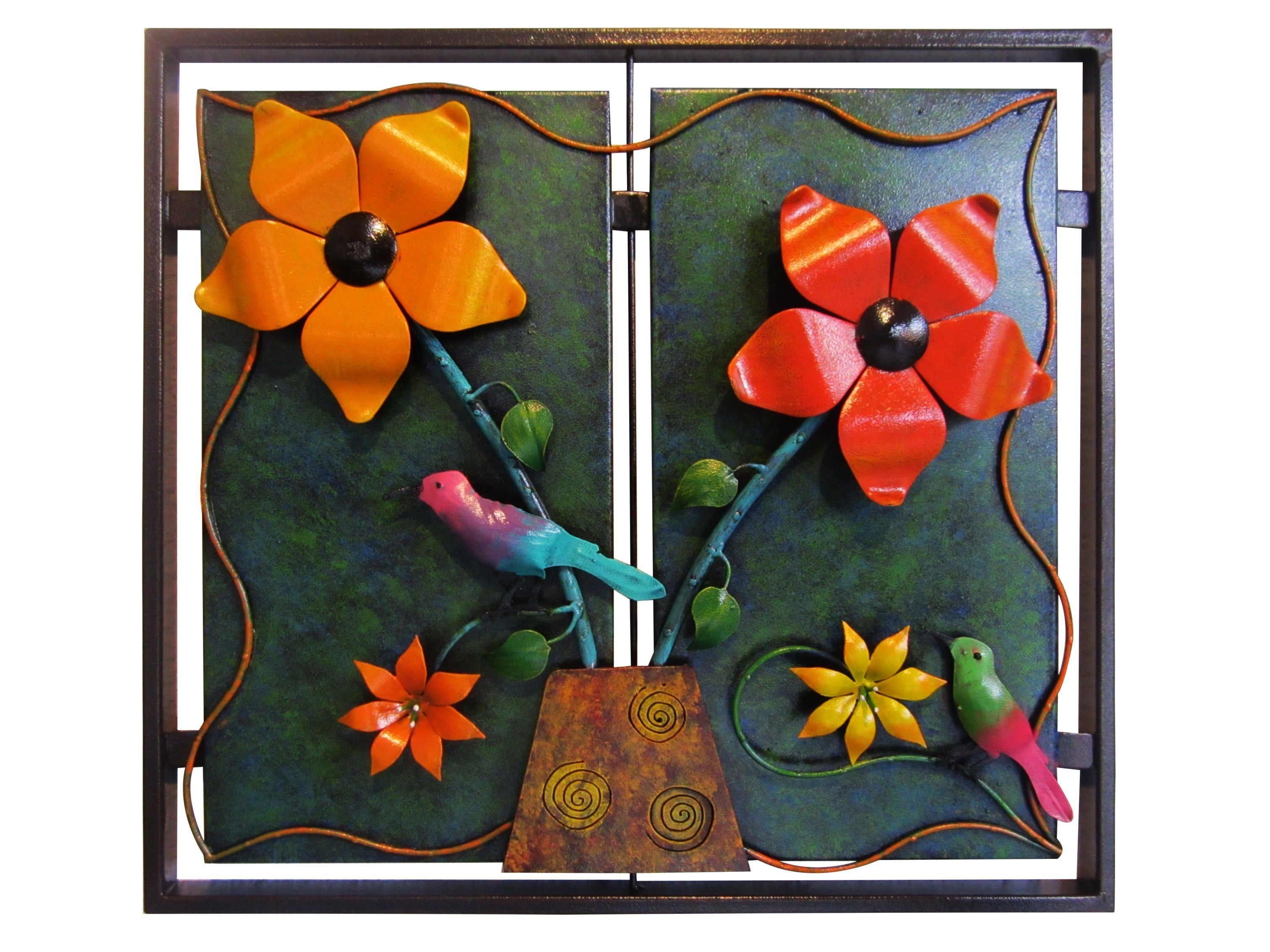 Díptico Girasol colibri