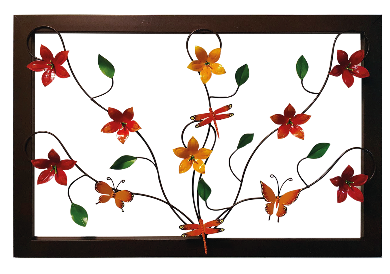 Cuadro Forjado Flores y bichos