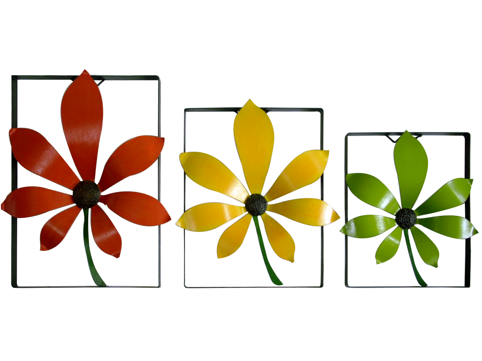 Cuadro Forjado Flor Cuadrado