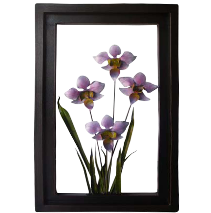 Cuadro forjado Orquidea Blanca