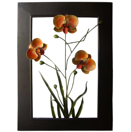 Cuadro forjado Orquideas Amarillas