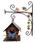 Casita de pájaros con pie de amigo