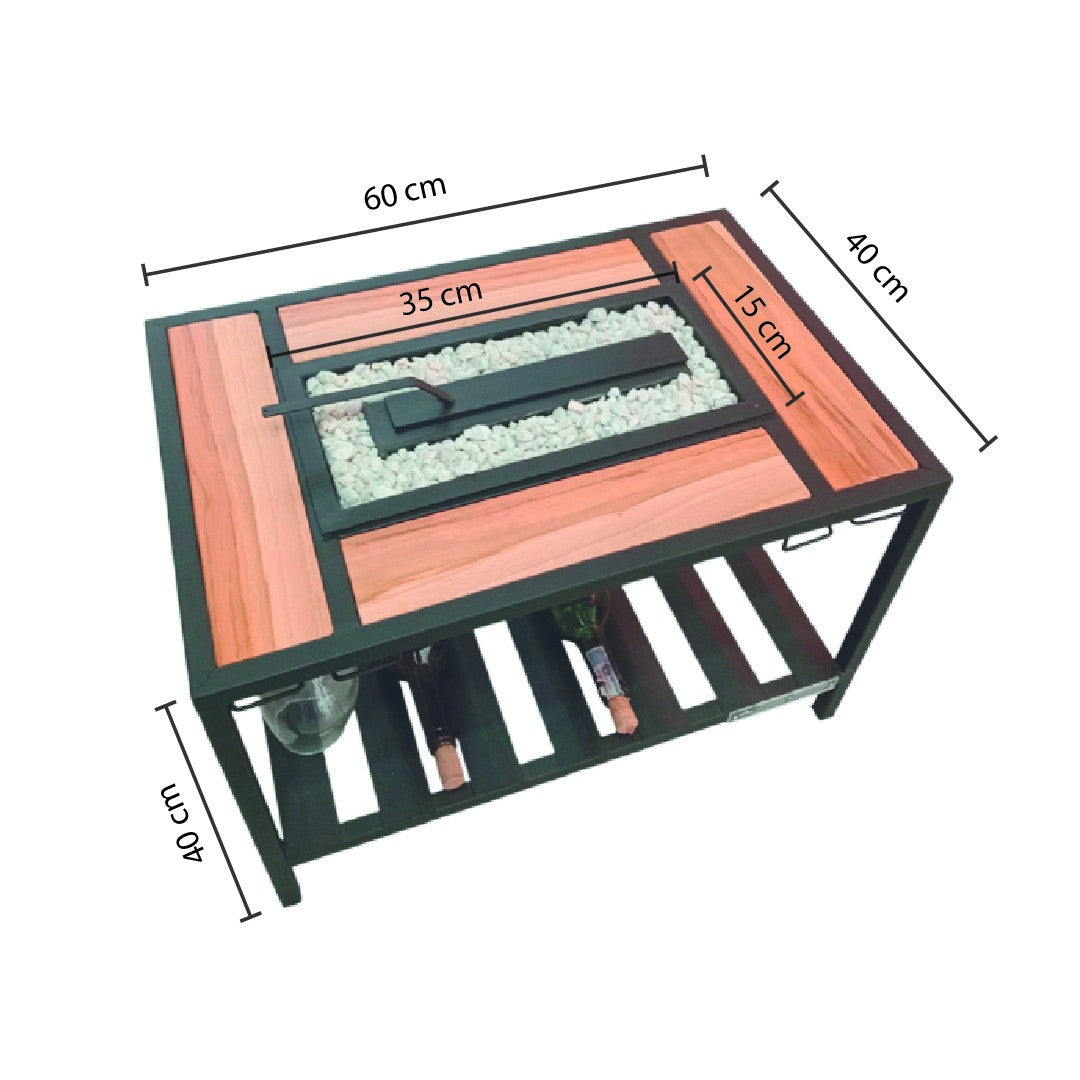 Mesa Chimenea listón arriba