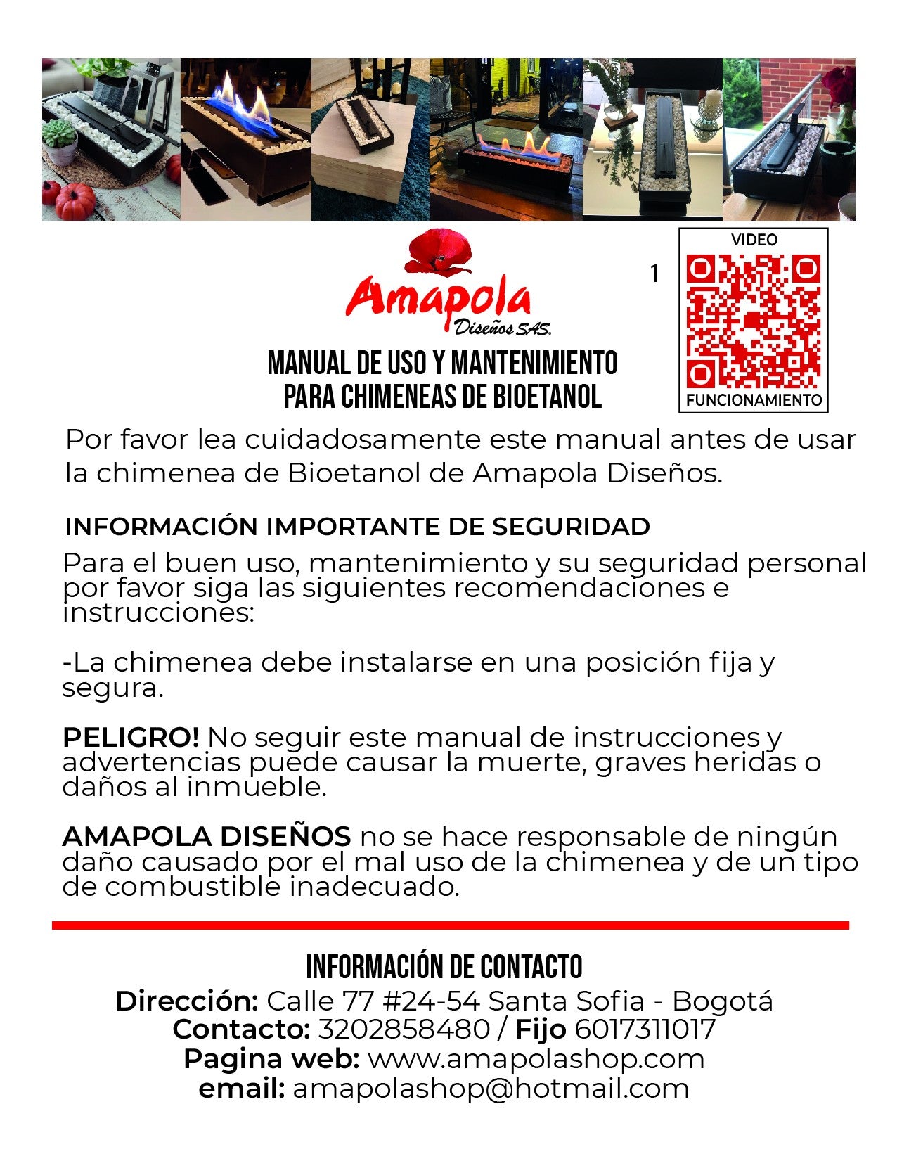 Mesa Chimenea listón arriba y abajo