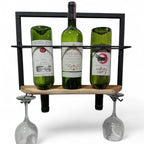 Portavinos en metal y madera - Vinea Frame