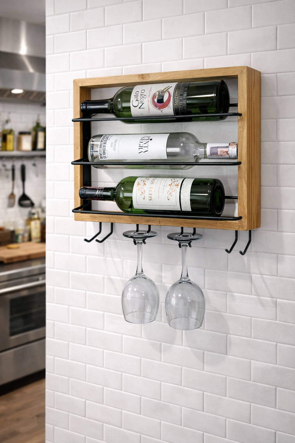 Lignum Cava Portavinos mural con copero