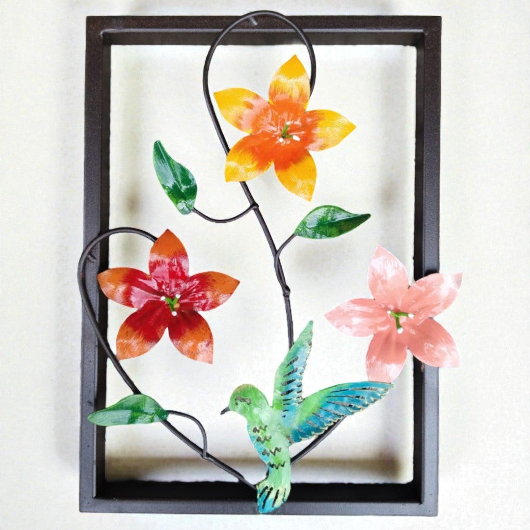 Tradicional floral y colibri
