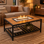 Mesa Chimenea Madera Teca
